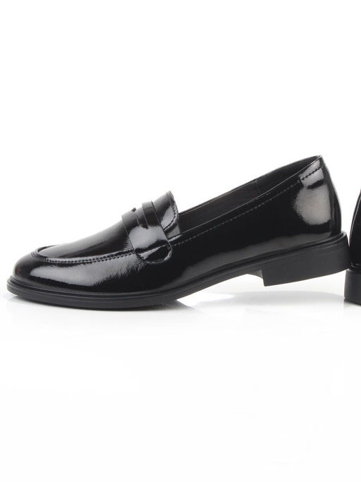 03-DCO142-2 BLACK Лоферы женские (натуральная кожа)