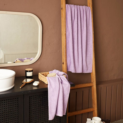 Полотенце махровое Экономь и Я 70*140 см, цв. лиловый, 100% хлопок, 320 гр/м2  фото 10