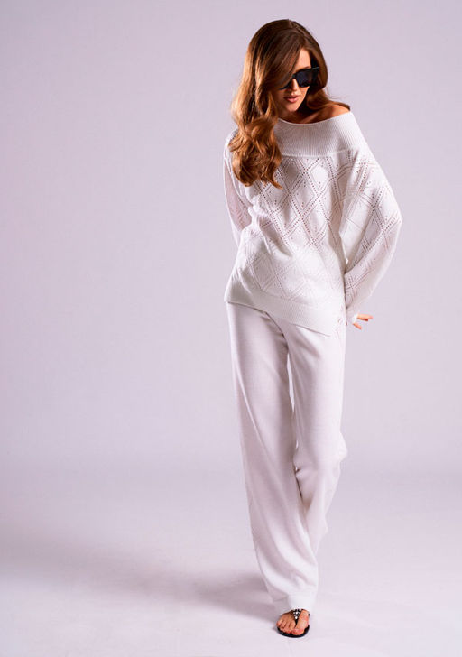 SS-2431 брюки женские белый - Mozart фото 2