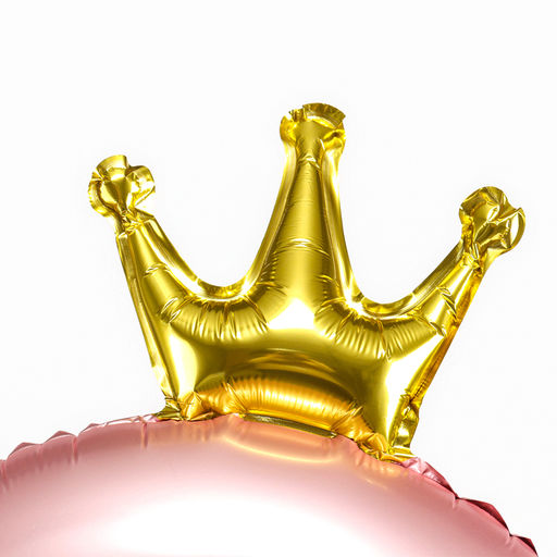 Воздушный шар фольгированный 42" «Цифра 3 с короной», на подставке
