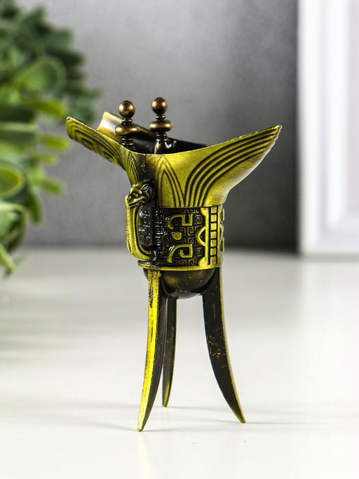 Фигурка-оберег металл «Тибетская чаша желаний», 3×8×10 см