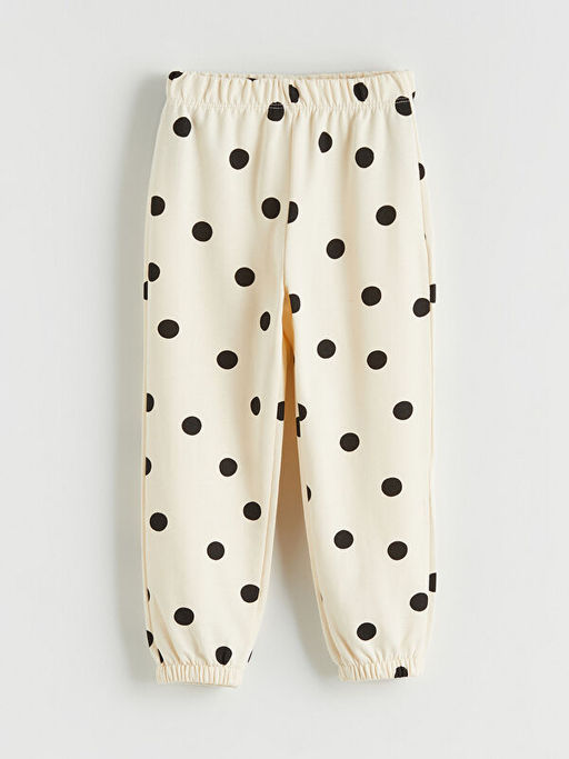 Puantiyeli K?z ?ocuk Jogger E?ofman Alt?