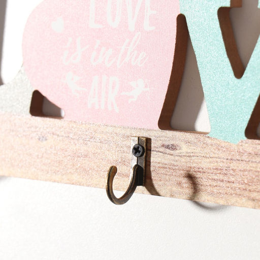 Настенные крючки декоративные Любовь витает в воздухе, дерево, 2.5?23.7?9.7 см