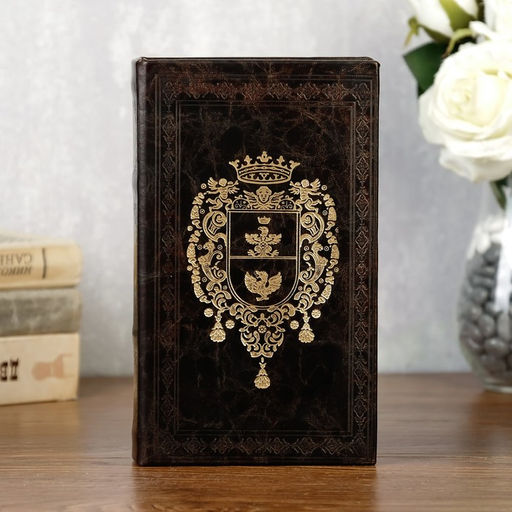 Шкатулка книга-сейф «Фамильный герб», дерево, искусственная кожа, 21×13×5 см