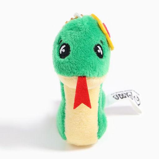 Мягкая игрушка Змея, с цветком, на подвесе, 8 см, цвет МИКС - Simaland фото 3