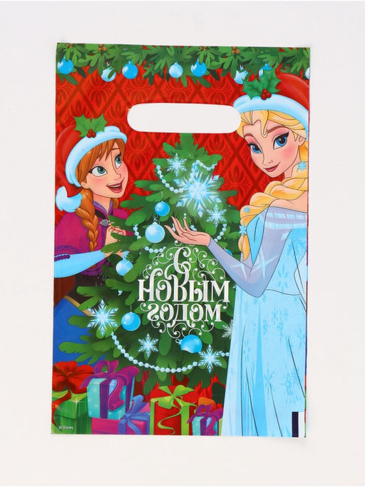 Цена за 2 шт. Набор пакетов полиэтиленовых 15 шт, «Новый год», 20 х 30 см