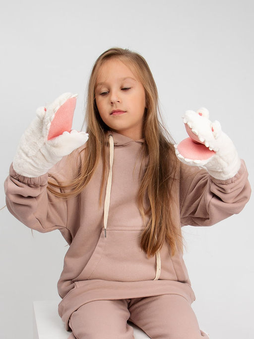 Варежки детские меховые Kim Lin  фото 2