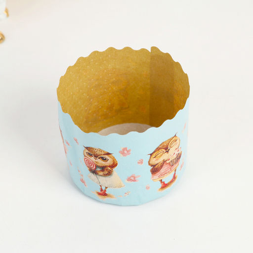 Цена за 20 шт. Форма бумажная для кекса, маффинов и кулича Совушки 70х60 мм, МИКС - Simaland фото 6