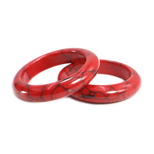 Кольцо узкое из камня Коралл притягивает к своему владельцу удачу размер 18