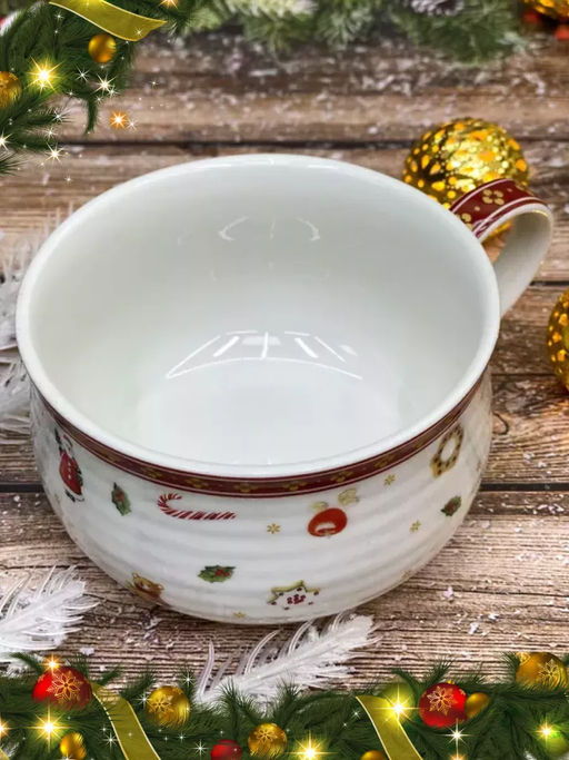 Бульонница Lenardi Новый Год 450 мл в под.уп.(х24) Фарфор арт.105-598 #НовыйГод  фото 5