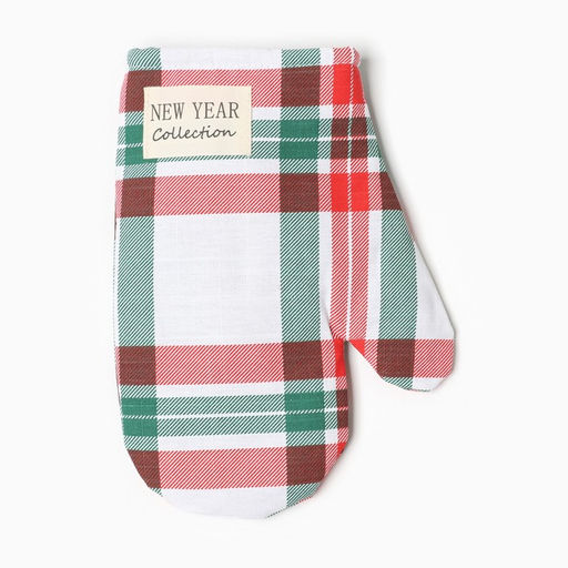 Набор кух. Этель Нoliday decoration: варежка 20х27 см, прихватка 19х19 см, репс, 100% хл  фото 2