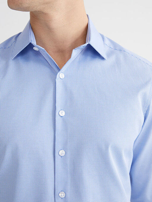 Slim Fit Desenli Gabardin Erkek G?mlek