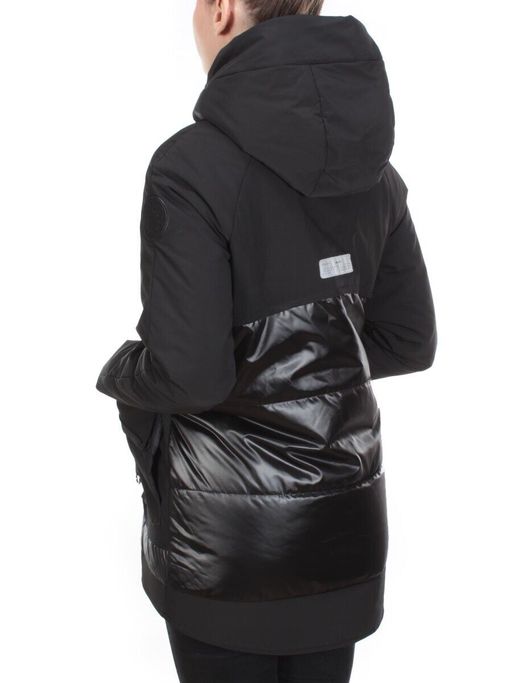 E03 BLACK Куртка демисезонная женская HOLDLUCK (100 гр. синтепон) - Фабричный китай фото 4