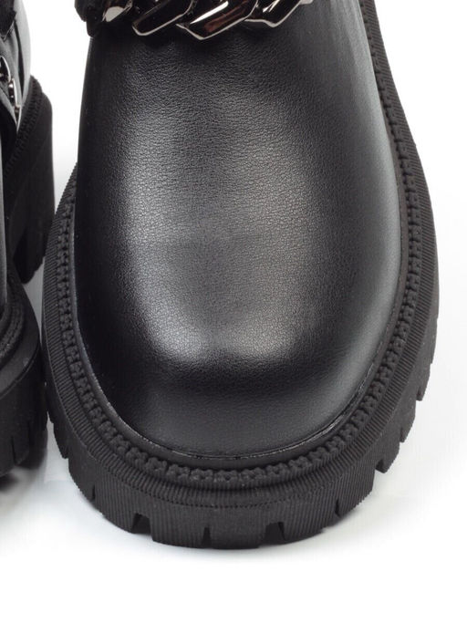 01-5272-1 BLACK Ботинки демисезонные женские (искусственная кожа, байка)