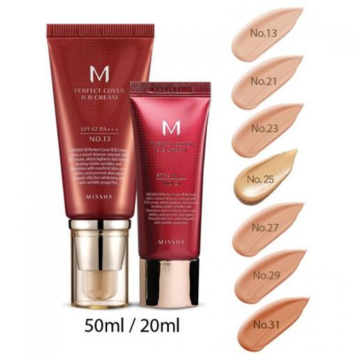 MISSHA ВВ-крем для любого типа кожи M Perfect Cover BB Cream (20 мл) 21 тон  фото 2