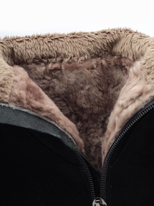 02-K91-B1 BLACK Сапоги женские (натуральная замша, натуральный мех (еврозима)) - Фабричный китай фото 11