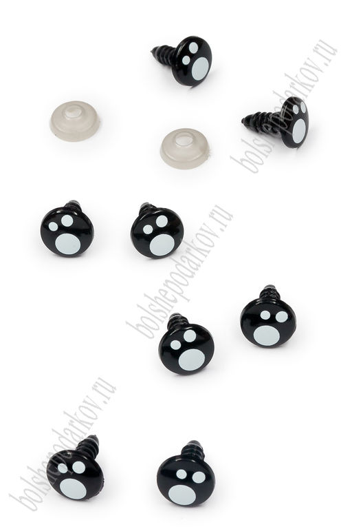 Фурнитура "Глазки для игрушек" с заглушками 12 мм (50 шт) SF-7615