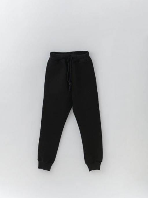 Джоггеры утепленные черные, черный - Lesi kids фото 2