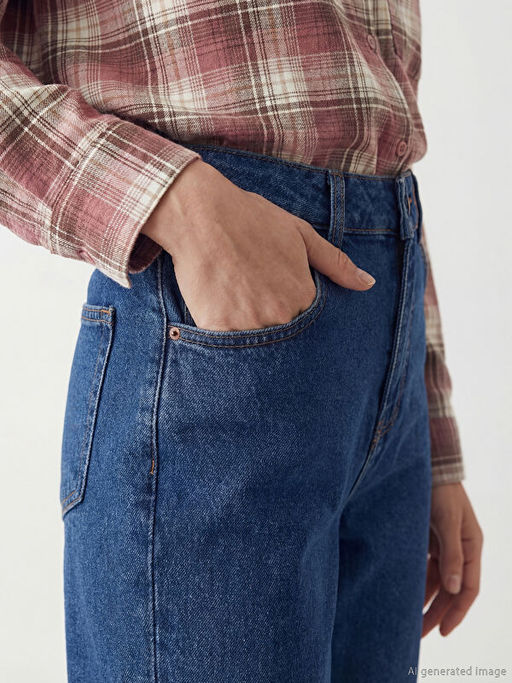 Mom Fit Kad?n Jean Pantolon