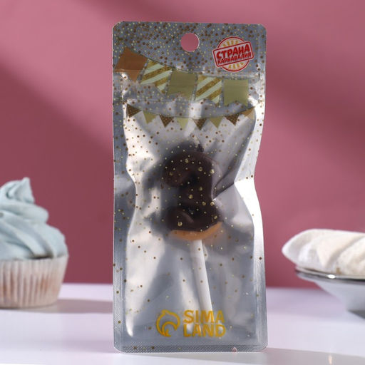 Свеча в торт «Шоколадная глазурь», цифра 3, 3.8 см