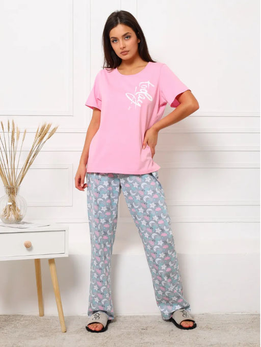 Пижама женская кор. рукав Today луна - Амадэль фото 5