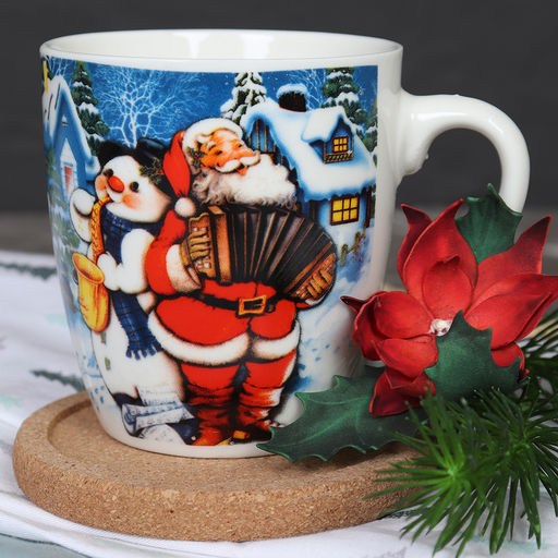 Кружка новогодняя 250 мл / X605 /уп 12/96/