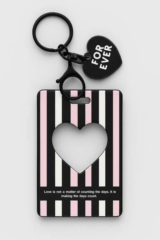 Футляр для карт с брелоком "Forever love", black