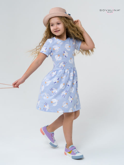 Платье Лето чайки на голубом ВБ - Sovalina фото 5