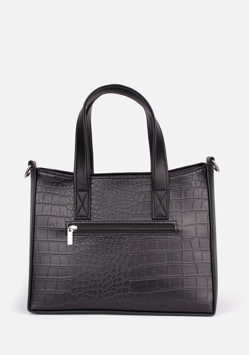 Сумка Модель №1632 | кожзам | крокодил | черный | Р920-1 | 33395 - L-craft фото 4