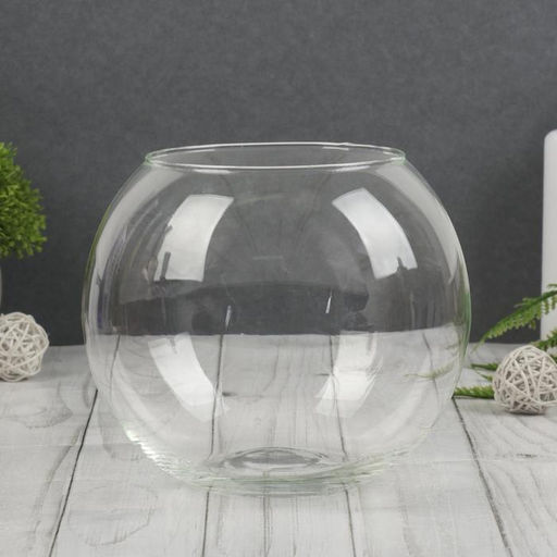 Ваза «Шаровая», 1.66 л, d=10 см, 13×15 см, стекло, прозрачная