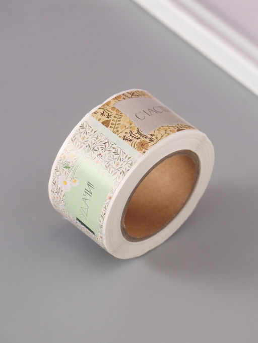 Цена за 2 шт. Наклейка бумага Цветочная рамка, 3?5 см, 200 шт. в рулоне