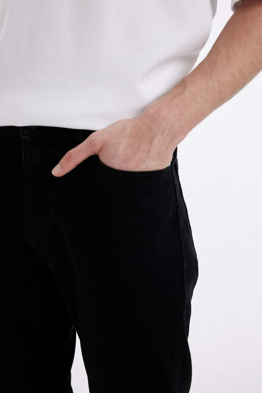 Джинсовые брюки Sergio Regular Fit Normal Mold с нормальной талией и зауженными штанинами - Defacto фото 6