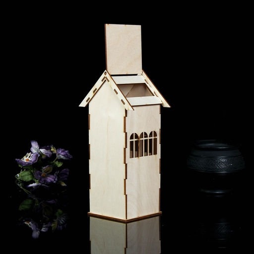 Заготовка для декупажа Чайный домик с окошками 8,5 х 8,5 х 23 см - Дарим красиво фото 2