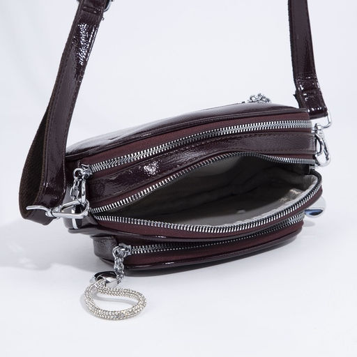 Сумка кросс-боди на молнии, цвет бордовый - Simaland фото 7