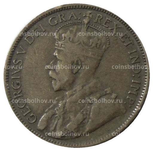 Монета 1 цент 1917 года Канада