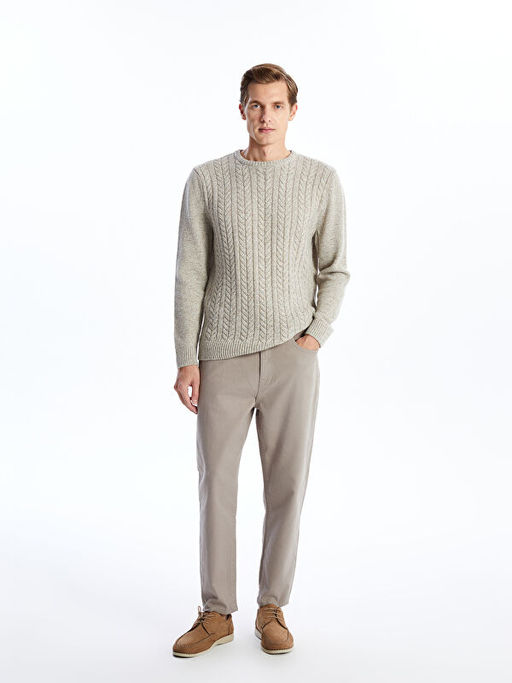 Bisiklet Yaka Erkek Triko Kazak