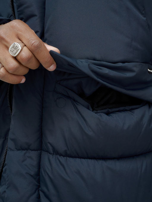 Парка MTFORCE мужская зимняя модная удлиненная спортивная темно-синего цвета 2416_1TS фото 15