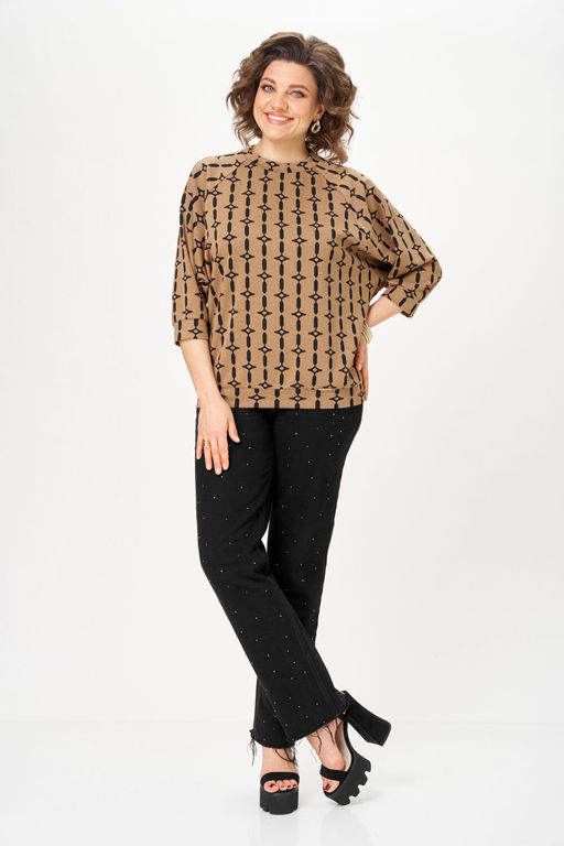 Джемпер Michel Chic 782/1 карамельный арабеск  фото 4