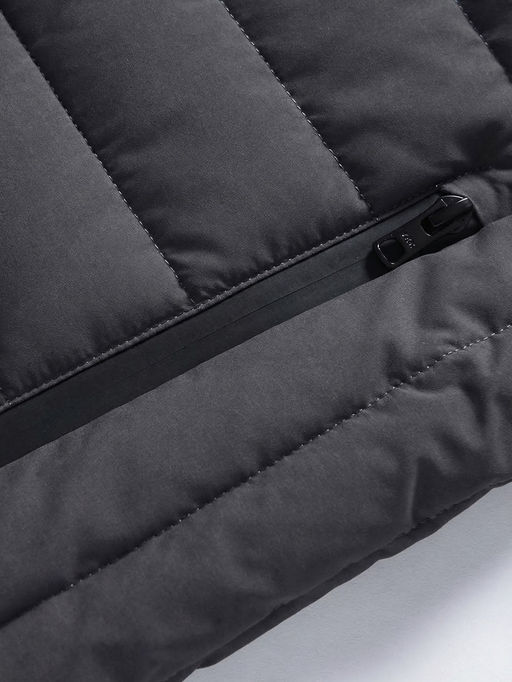 Куртка мужская удлинённая стёганая с капюшоном и графеновой подкладкой утеплитель тинсулейт