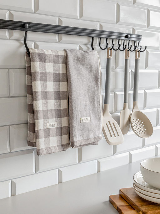 Набор кухонных полотенец 2шт 40x60 серый хлопок