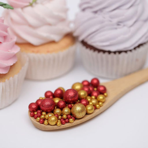 Посыпка кондитерская с глиттером Блеск, золотой, красный, 50 г - Simaland фото 2