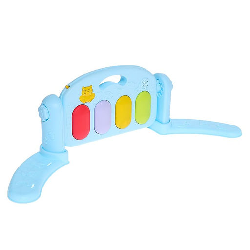 Музыкальный развивающий коврик с пианино, русская озвучка, свет, цвет голубой - Zabiaka фото 8