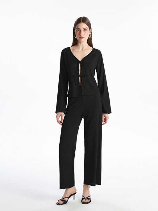 Beli Lastikli Dokulu Kad?n Pantolon