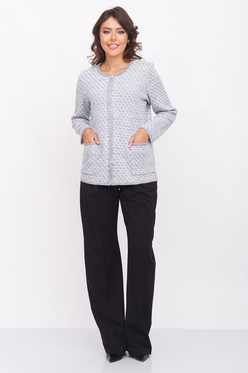 ЗЛАТА Жакет 1-985/светло-серый