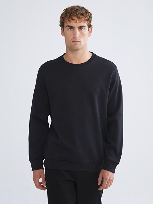 Bisiklet Yaka Erkek Sweatshirt