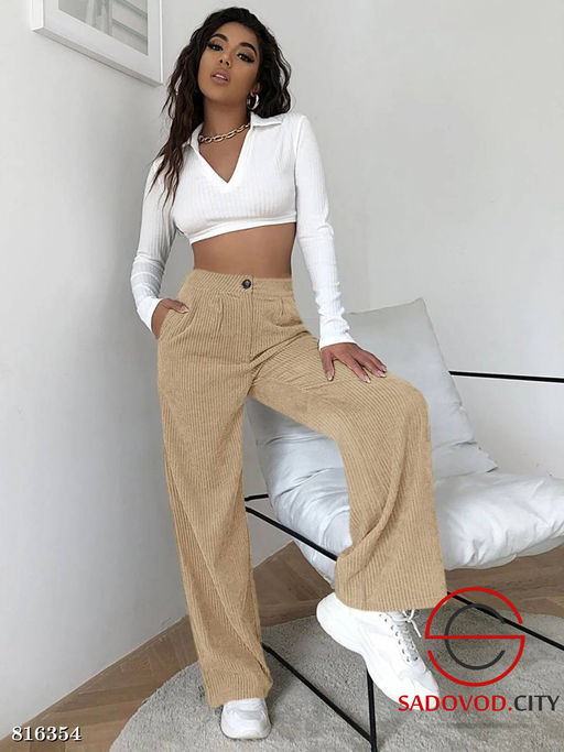 Штаны женские широкие с высокой посадкой