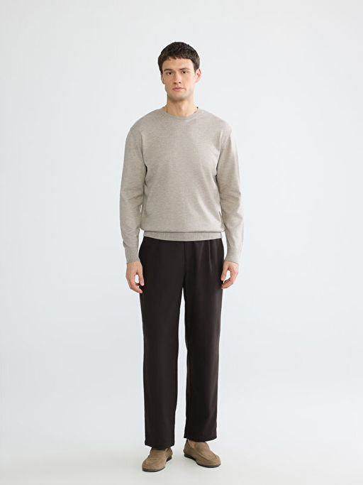 Bisiklet Yaka Regular Fit Erkek Triko Kazak