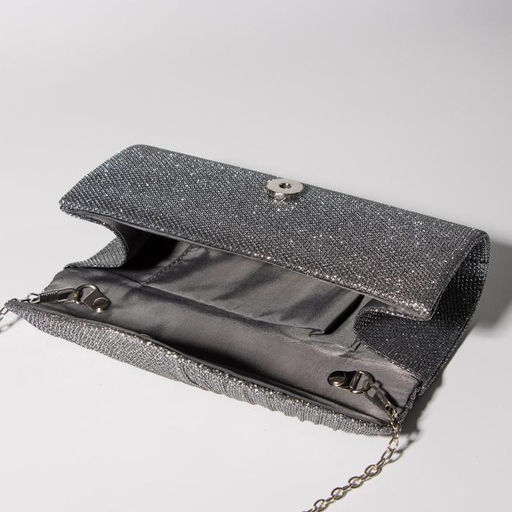 Сумка женская, отдел на клапане, длинная цепь, цвет серебристый - Simaland фото 2