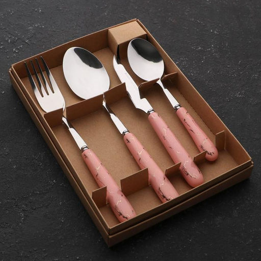 Столовые приборы «Пусть каждый день будет ярким»: 4 предмета