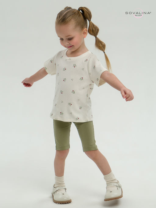 Костюм Актив бордовые тюльпанчики-оливка - Sovalina фото 23